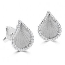 18ct White Gold Diamond Cammilli Stud Earrings