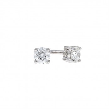 18ct White Gold Solitaire .40ct Diamond Stud earrings