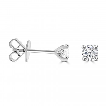 Platinum Solitaire DSi1 Diamond stud earrings