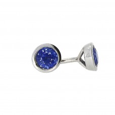 18ct White Gold Sapphire Solitaire stud Earrings