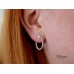 18ct White Gold Diamond Solitaire Cross over earrings