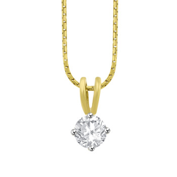 18ct Gold Solitaire .50ct Diamond Pendant