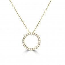 18ct Gold Diamond Circle of Life Pendant chain