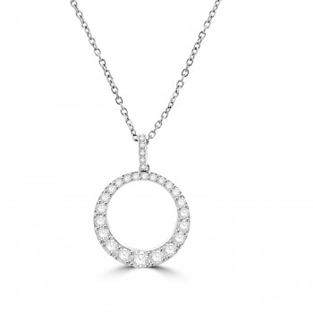 18ct White Gold 1.31ct Diamond Circle of Life Pendant