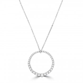 18ct White Gold Diamond Circle of Life Pendant