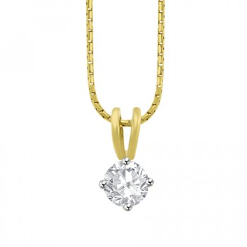 18ct Gold Solitaire DSi2 Diamond pendant
