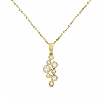 18ct Gold Diamond Bubble pendant chain