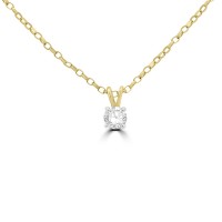 18ct Gold Solitaire FSi2 Diamond Pendant