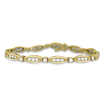 18ct Gold Diamond Oval link Bracelet 18ct Gold Diamond Oval link Bracelet