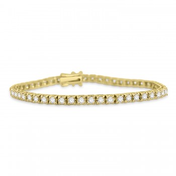 18ct Gold 3.07ct Diamond Tennis Bracelet