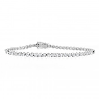 18ct White Gold 2.50ct Diamond Tennis Bracelet