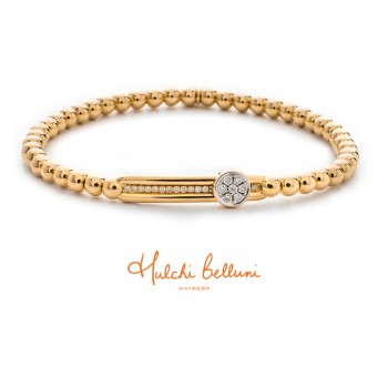 Hulchi Belluni 18ct Gold Diamond Tresore Stretch Bracelet