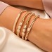 Hulchi Belluni 18ct Gold Diamond Tresore Stretch Bracelet