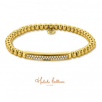 Hulchi Belluni Tresore 18ct Gold Diamond Stretch Bracelet