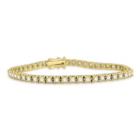 18ct Yellow Gold 2.58ct Diamond Tennis Bracelet