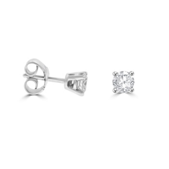 9ct White Gold .50ct Diamond Stud Earrings