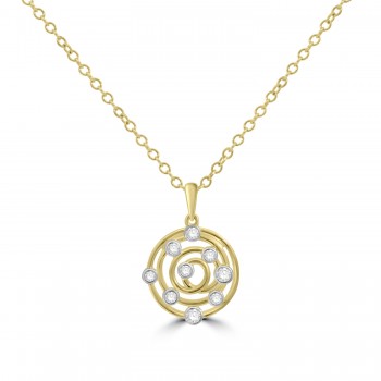 9ct Gold Concentric Circle Diamond Gaudi pendant 9ct Gold Concentric Circle Diamond Gaudi pendant