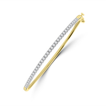 9ct Gold 1.00ct Diamond Bangle