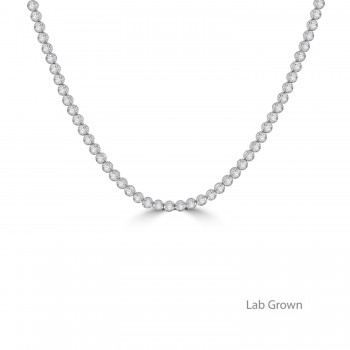 14ct White Gold Lab Grown Diamond Tennis Necklet