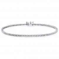 9ct White Gold Lab Grown Diamond Tennis Bracelet