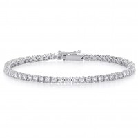 9ct White Gold Lab Grown 5.00ct Diamond Tennis Bracelet