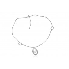 Sterling silver & Diamond Gemoro Pendant Chain