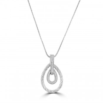 Sterling silver Cubic Zirconia Pendant Chain