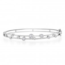 Sterling Silver Two-row Bubble Bangle