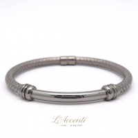 Sterling Silver L'Accenti Bar Bangle ~ Medium