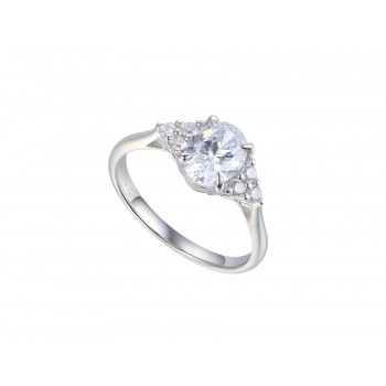 Sterling silver Oval Trefoil Dress ring