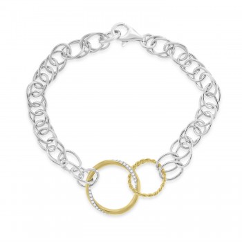 Sterling silver Two-tone ring Bracelet