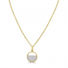 Sterling silver Gold plated Pave pendant chain