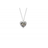 Small Mother of Pearl and silver Heart and chain