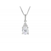 Sterling silver Oval Trefoil pendant chain