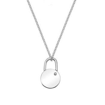 Sterling silver Padlock Pendant Chain