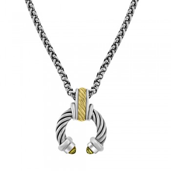 Sterling silver & 18ct Yellow Gold Gemoro Horseshoe Pendant