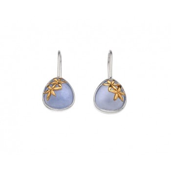 Sterling silver Blue Chalcedony Hook Drop earrings