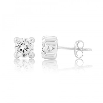 9ct White Gold Solitaire 5mm Stud earrings