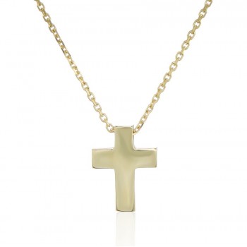 9ct Gold Cross Pendant Chain