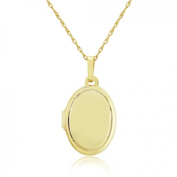 9ct Gold Oval Locket Pendant chain