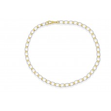 9ct Yellow & White Gold Rollerball Chain