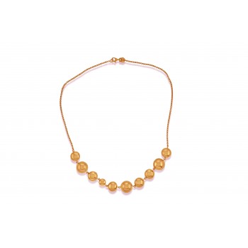 9ct Rose Gold Beaded Necklet Chain