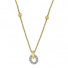 9ct Gold Cubic Zirconia Ring Pendant Chain