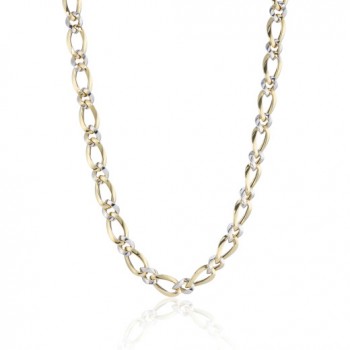 9ct Two-Tone Gold Open Curb chain