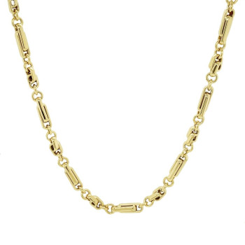 9ct Gold Trombone Knot Necklace Chain