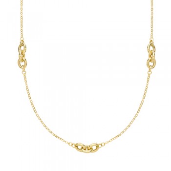 9ct Gold Triple Ringed Necklet chain