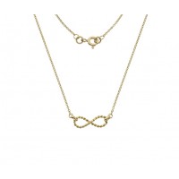 9ct Gold Infinity Twist Necklet
