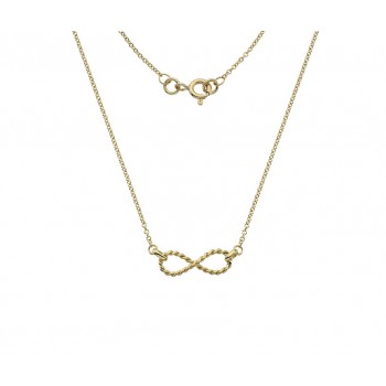 9ct Gold Infinity Twist Necklet