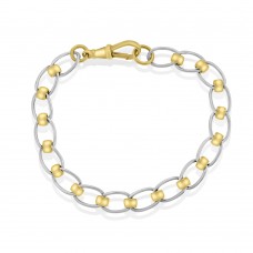 9ct Yellow & White Gold Rollerball Bracelet