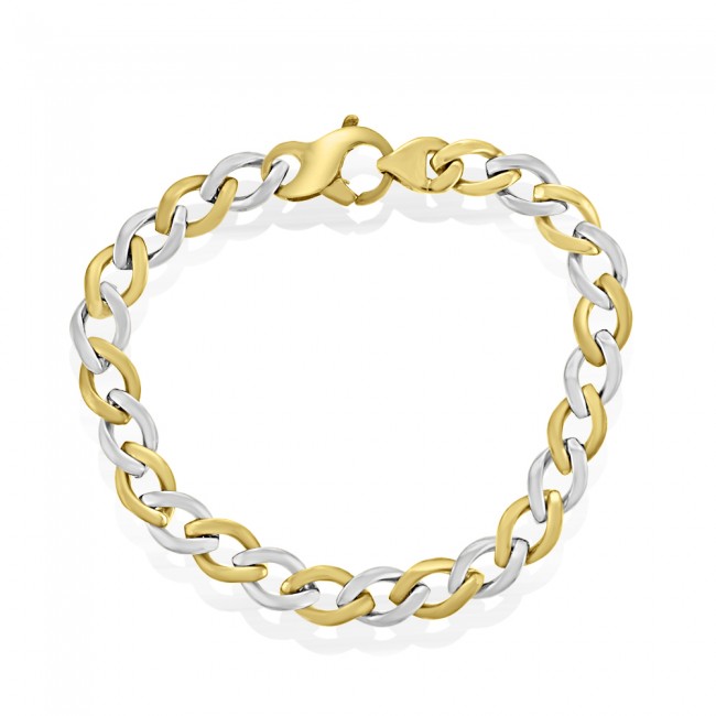 9ct Gold Curb Bracelet with Dog Clip - Ruby Lane